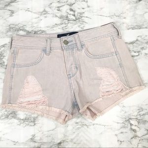 HOLLISTER NWT Pink Washed Cut-off Short Size 25